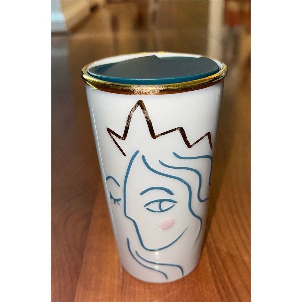 Starbucks 2017 Anniversary Siren Ceramic Tumbler 10oz Glossy Finish